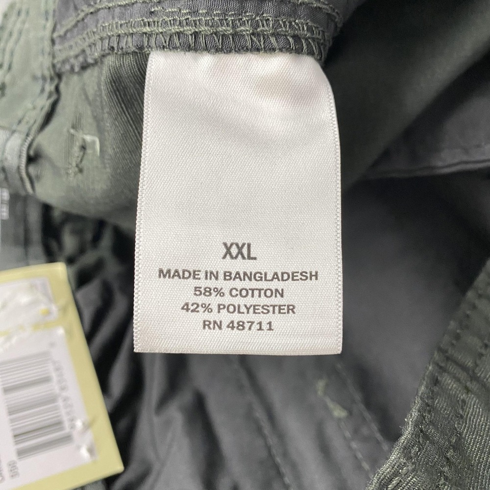Lake & Trail Cargo Pants Mens 43x30 Green Elastic Waist Tear Resistant Workwear - Picture 11 of 16